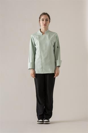 C-04 Soft Linen – Mint Yeşili Şef Ceketi