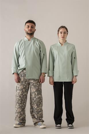 C-04 Soft Linen – Mint Yeşili Şef Ceketi