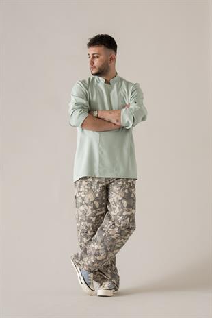 C-04 Soft Linen – Mint Yeşili Şef Ceketi