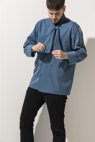 C-02 Scarf – Kot Mavi Şef Ceketi