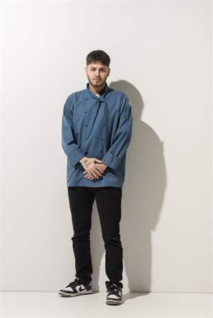 C-02 Scarf – Kot Mavi Şef Ceketi