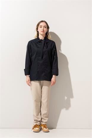 C-02 Scarf Kadın – Lacivert Şef Ceketi