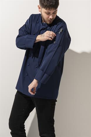 C-02 Scarf – Lacivert Şef Ceketi