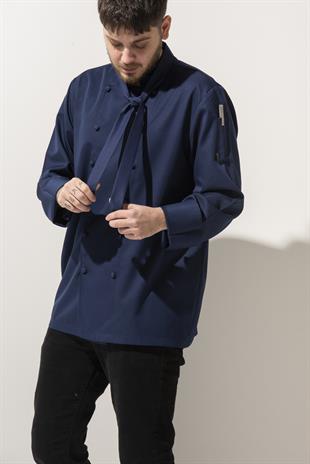 C-02 Scarf – Lacivert Şef Ceketi