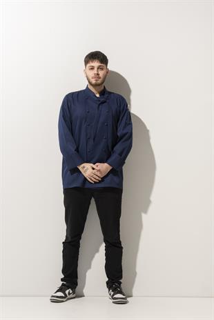 C-02 Scarf – Lacivert Şef Ceketi