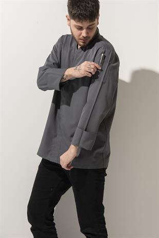 C-07 Vneck – Antrasit Şef Ceketi