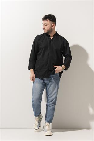 C-07 Vneck – Siyah Şef Ceketi