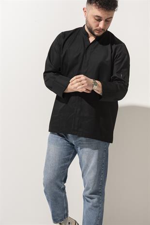 C-07 Vneck – Siyah Şef Ceketi