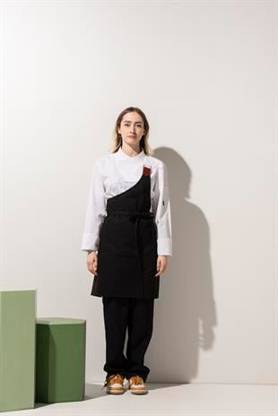 C-08 Special Kadın – Siyah-beyaz Şef Ceketi