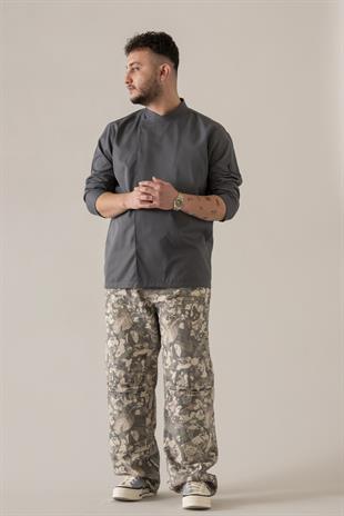 C-10 Simple – Antrasit Şef Ceketi