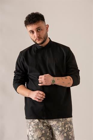 C-10 Simple – Siyah Şef Ceketi