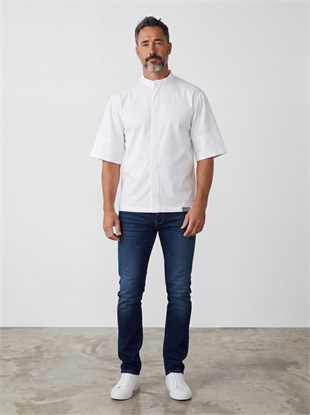 C-11 Mai Oversize – Beyaz Şef Ceketi
