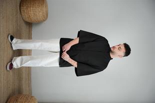 C-11 Mai Oversize – Siyah Şef Ceketi