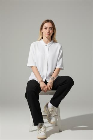 C-13 MONACO – Kadın Beyaz Şef Ceketi