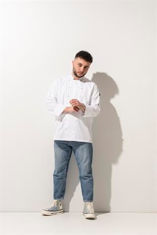 C-14 Classic – Beyaz Şef Ceketi