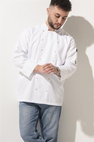 C-14 Classic – Beyaz Şef Ceketi