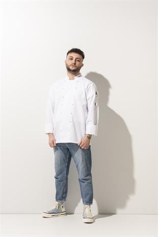 C-14 Classic – Beyaz Şef Ceketi