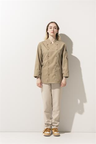 C-14 Classic Kadın – Camel Şef Ceketi