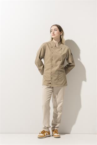 C-14 Classic Kadın – Camel Şef Ceketi