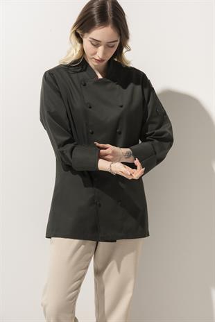 C-14 Classic Kadın – Haki Şef Ceketi