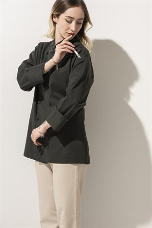 C-14 Classic Kadın – Haki Şef Ceketi