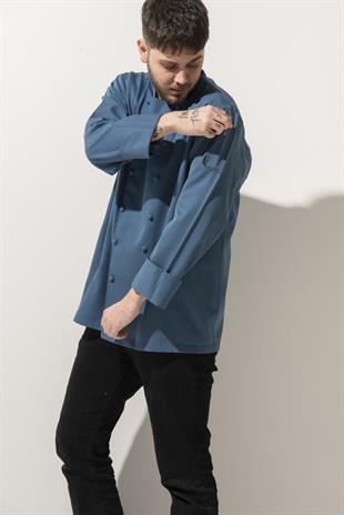 C-14 Classic – Kot Mavi Şef Ceketi