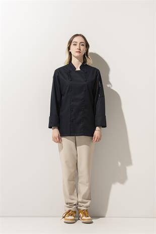 C-14 Classic Kadın – Lacivert Şef Ceketi