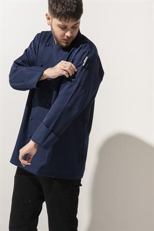 C-14 Classic – Lacivert Şef Ceketi