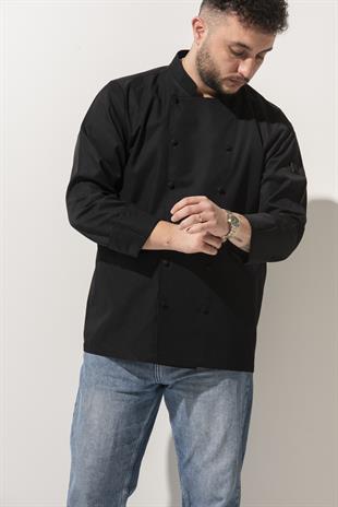 C-14 Classic – Siyah Şef Ceketi