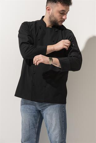 C-14 Classic – Siyah Şef Ceketi