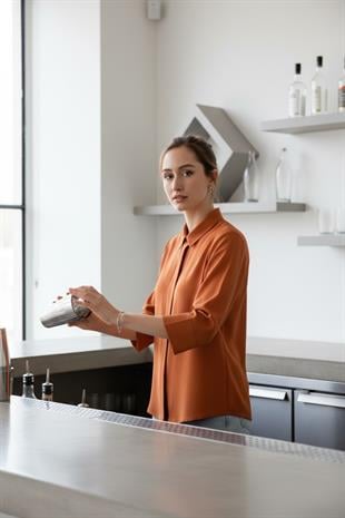 C-15 KETEN – Kadın Kiremit Şef Ceketi