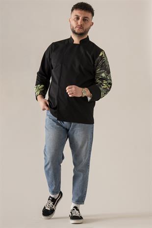 C-19 Greens Monstera – Siyah Şef Ceketi