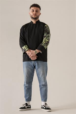 C-19 Greens Monstera – Siyah Şef Ceketi