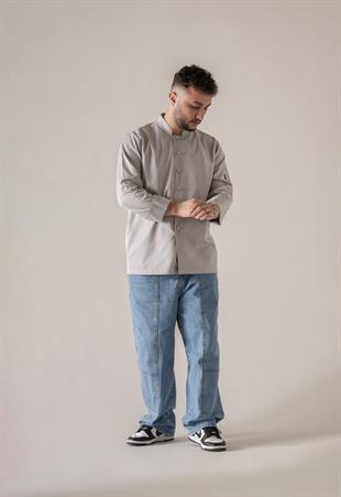 C-20 Soft – Açık Gri Şef Ceketi