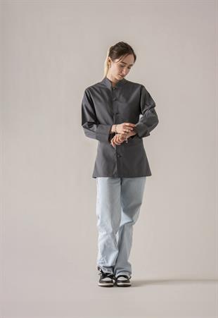 C-20 Soft Kadın – Antrasit Şef Ceketi