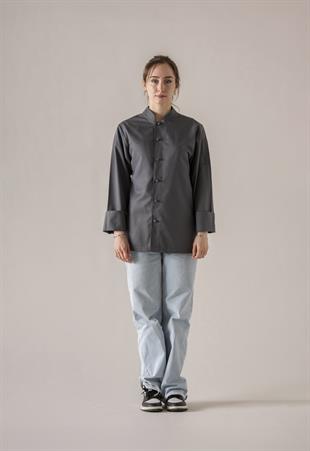 C-20 Soft Kadın – Antrasit Şef Ceketi