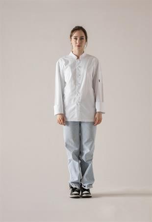 C-20 Soft Kadın – Beyaz Şef Ceketi