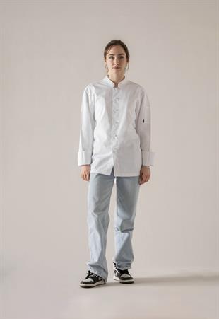 C-20 Soft Kadın – Beyaz Şef Ceketi