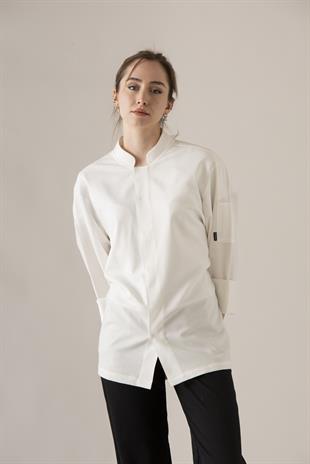 C-20 Soft Linen – Beyaz Şef Ceketi