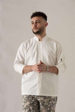 C-20 Soft Linen – Beyaz Şef Ceketi