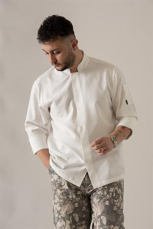 C-20 Soft Linen – Beyaz Şef Ceketi