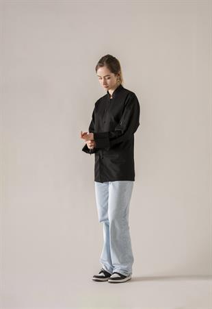 C-20 Soft Kadın – Siyah Şef Ceketi