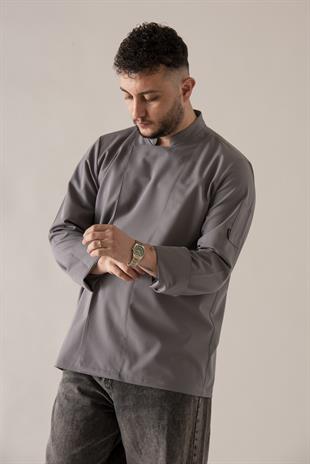C-21 Premium – Antrasit Şef Ceketi
