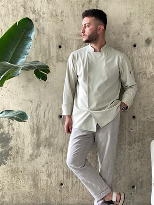 C-21 Premium – Bej Şef Ceketi