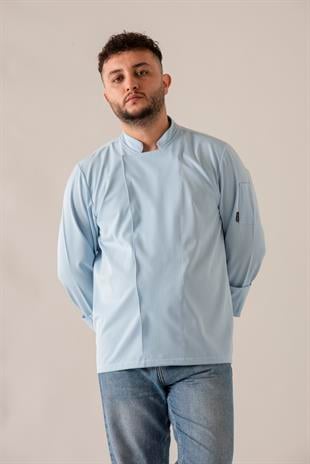 C-21 Premium – Açık Mavi Şef Ceketi