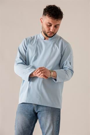 C-21 Premium – Açık Mavi Şef Ceketi