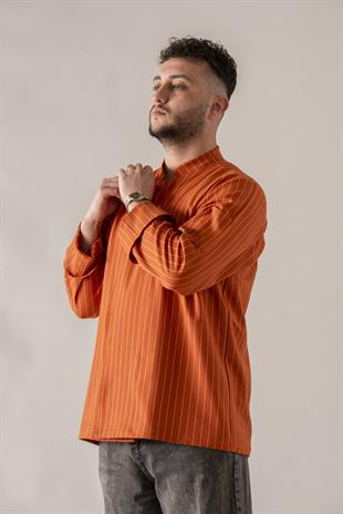 C-21 Premium – Turuncu Çizgili Şef Ceketi