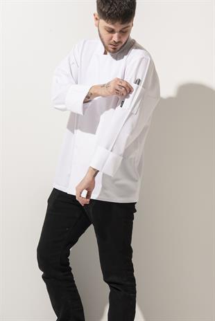 C-21 Premium – Beyaz Şef Ceketi