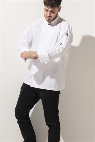 C-21 Premium – Beyaz Şef Ceketi