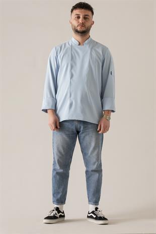 C-21 Premium – Açık Mavi Şef Ceketi